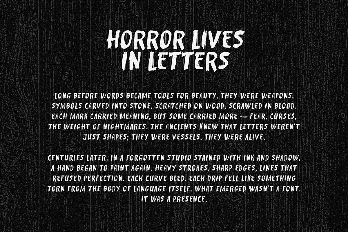 BloodBeth – Horror Brush Font, a Blackletter Font by Typeparties (Photo 4 of 7)