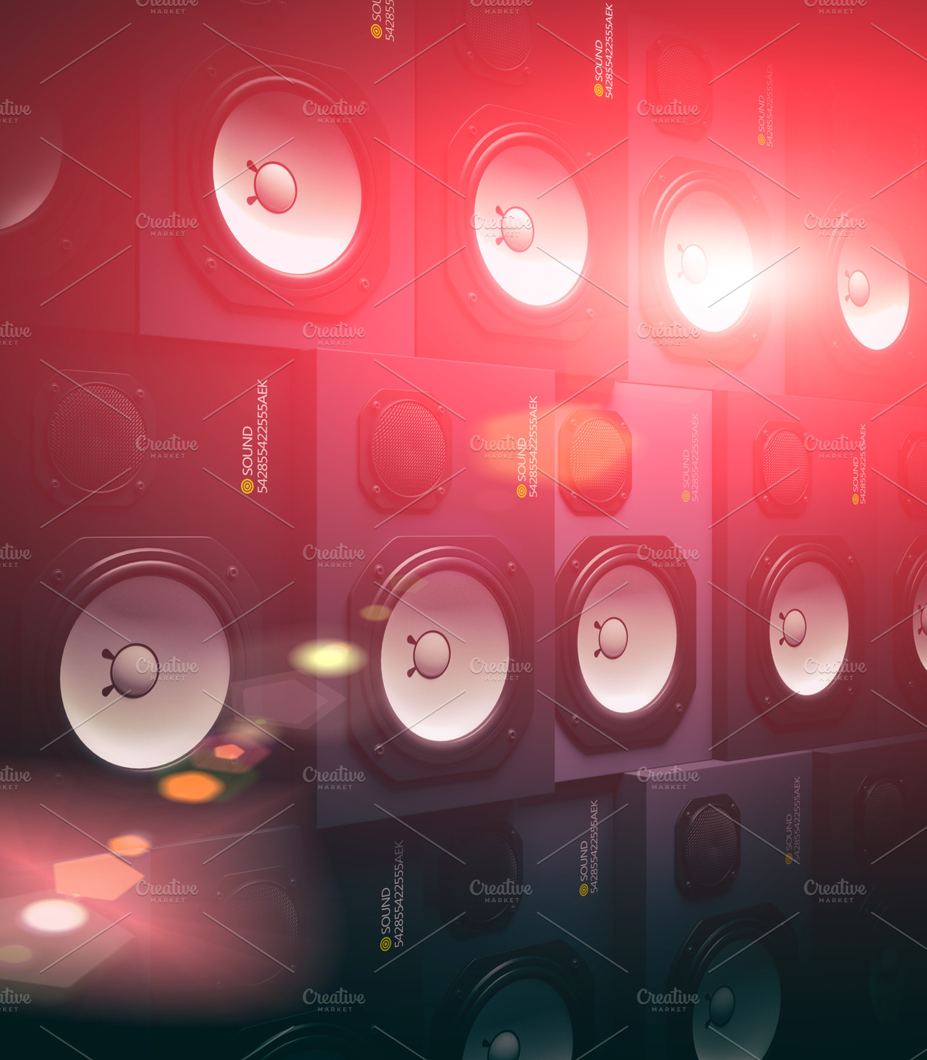 Speakers Wall, an Abstract Photo by adamadam