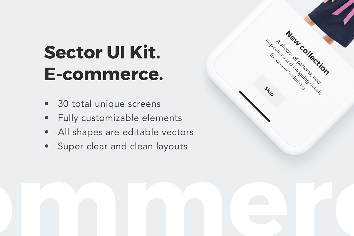 Sector UI Kit. E-commerce, an UI Kit Template by Singlayn (Photo 3 of 7)