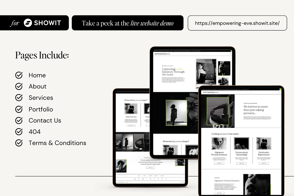 Website Template For Creatives, a Websites & App Template by Emily Betts (Photo 3 of 6)