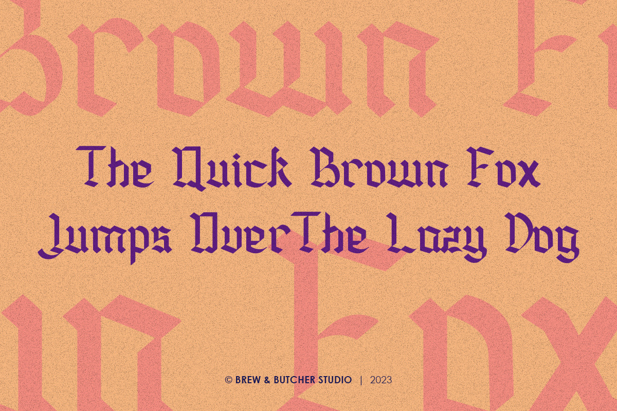 Sanusra | Blackletter, a Blackletter Font by Brew & Butcher Studio (Photo 7 of 8)