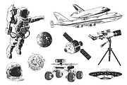 Space sketches and posters set, a Technology Illustration by Akimo Mia (Thumbnail 9 of 11)