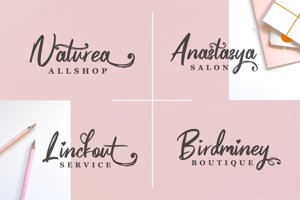 Pinkalova - Handwritting Script Font preview 4