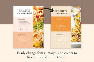 70 Cookbook Pages Templates Canva