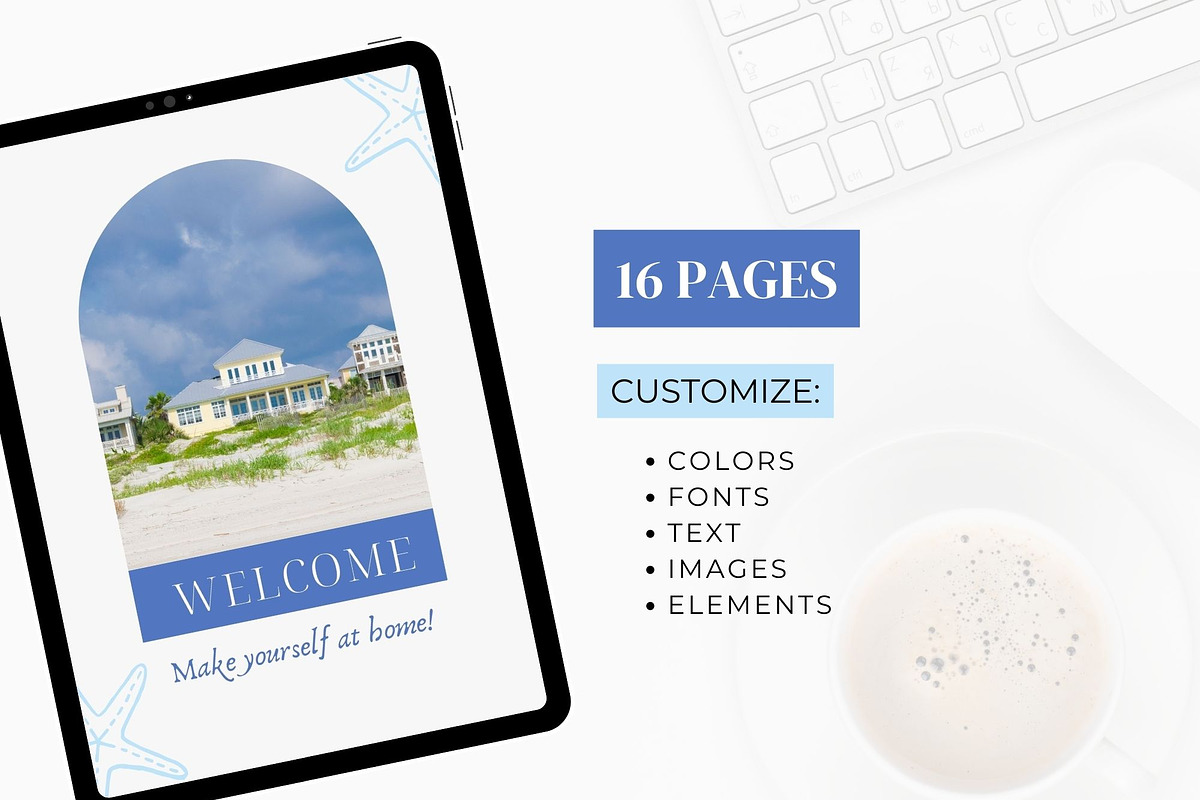 Airbnb Welcome Book Template | Beach, a Brochure Template by Ciera Design Templates (Photo 3 of 6)