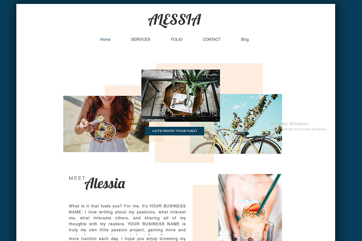 Wix Website Blog Template Alessia, a Wix Template by Design Unique (Photo 1 of 8)