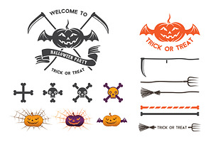 Halloween logo elements