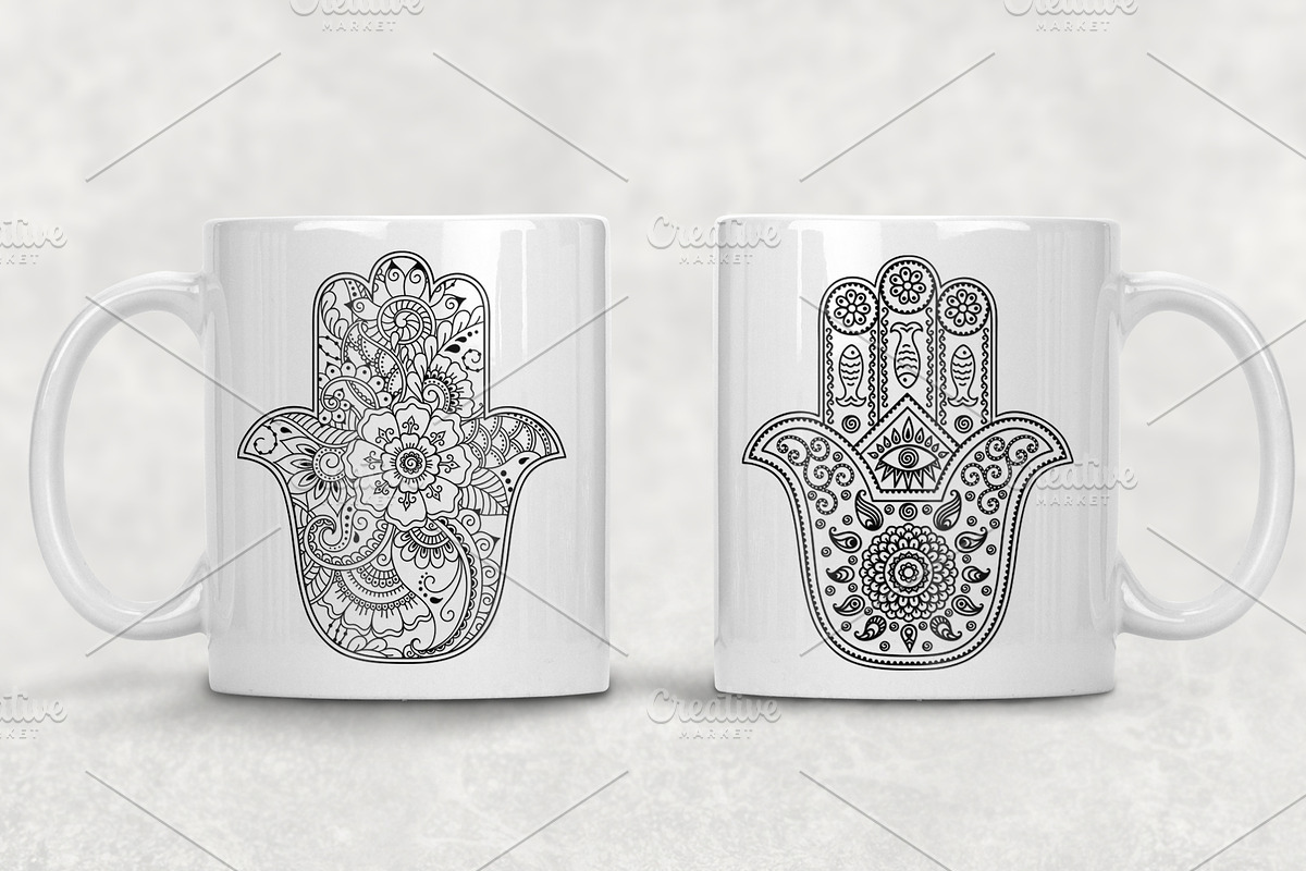 Big set of HAMSA, a Decorative Illustration by Katika Shop (Photo 5 of 7)