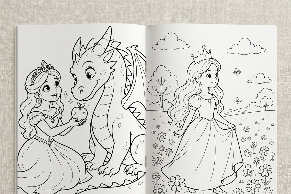 Magical Princess Coloring Book Vol42, a Person Illustration by ikarifq shop (Photo 7 of 7)