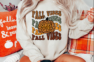 Retro Fall Vibes SVG PNG