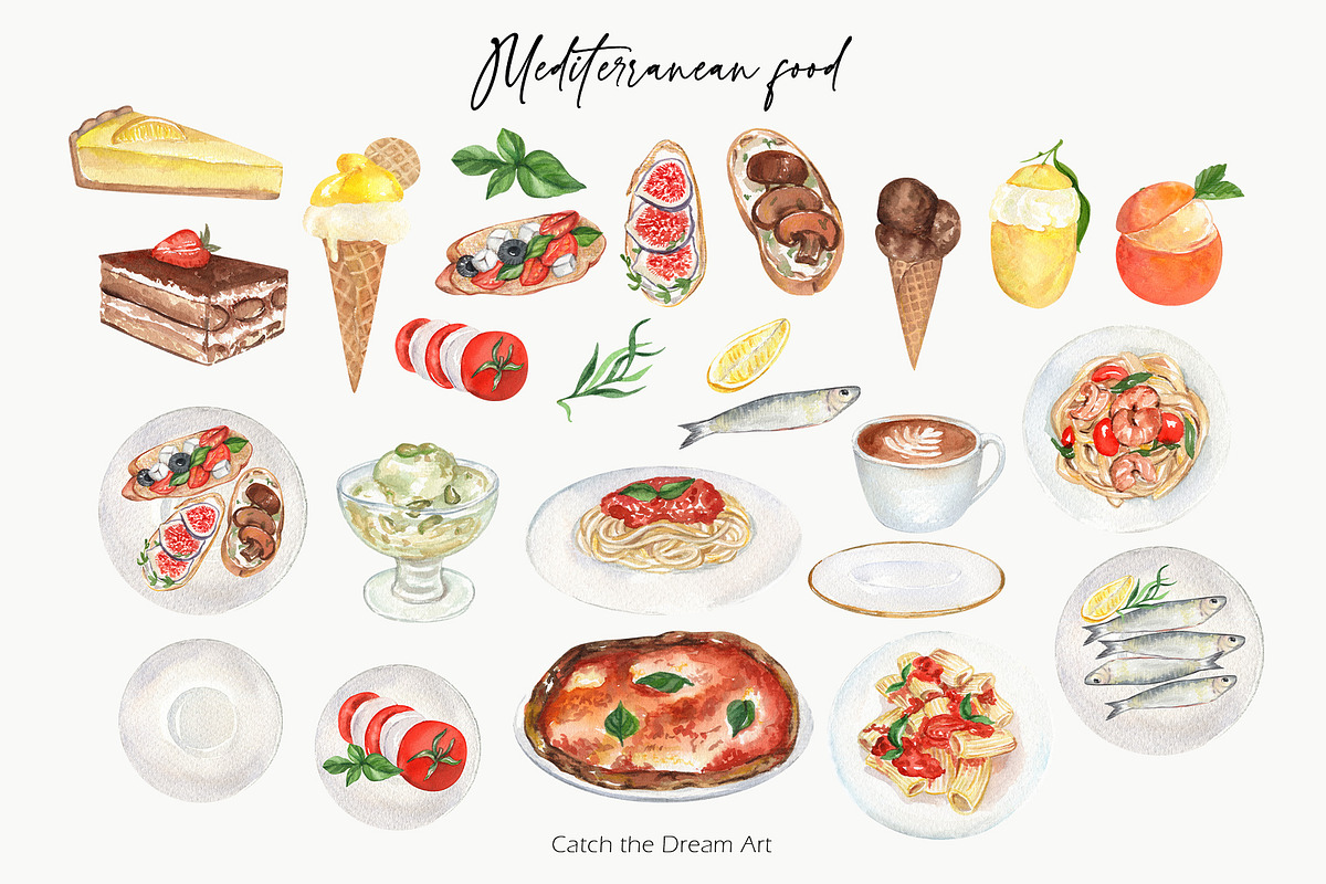 Mediterranean Summer Dolce Vita, a Decorative Illustration by Catch the Dream Art (Photo 14 of 25)