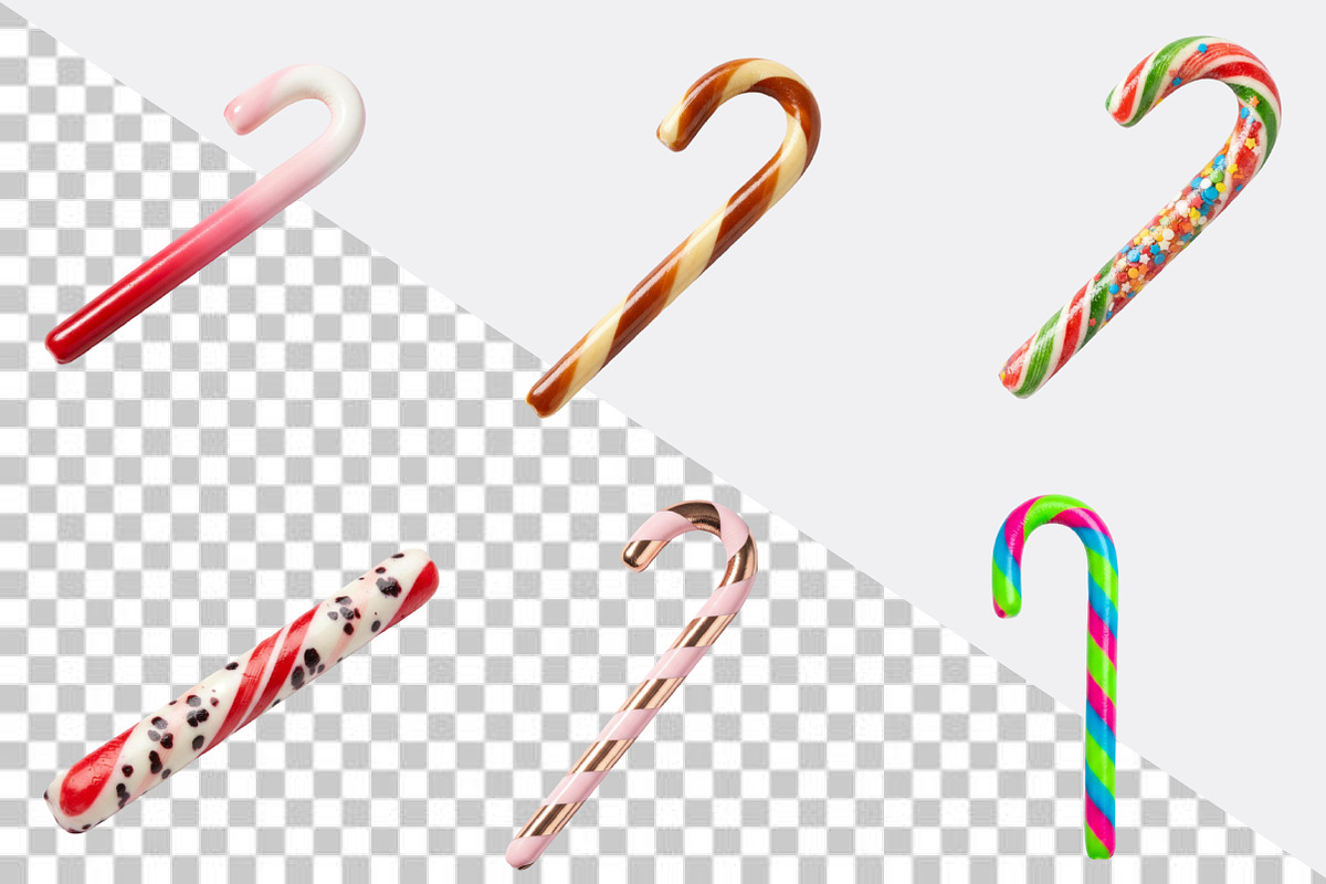 Watercolor Christmas Candy Cane Clip, an Illustration by SVGArt (Photo 7 of 8)