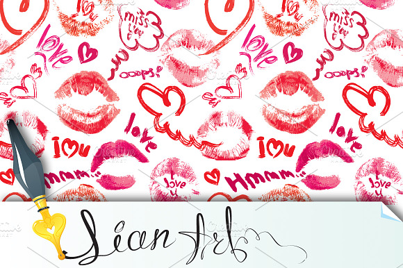 Seamless Pattern Valentines Day