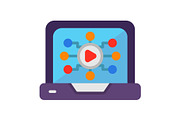 Media Flat Icon, an Icon by Pexelpy (Thumbnail 1 of 2)