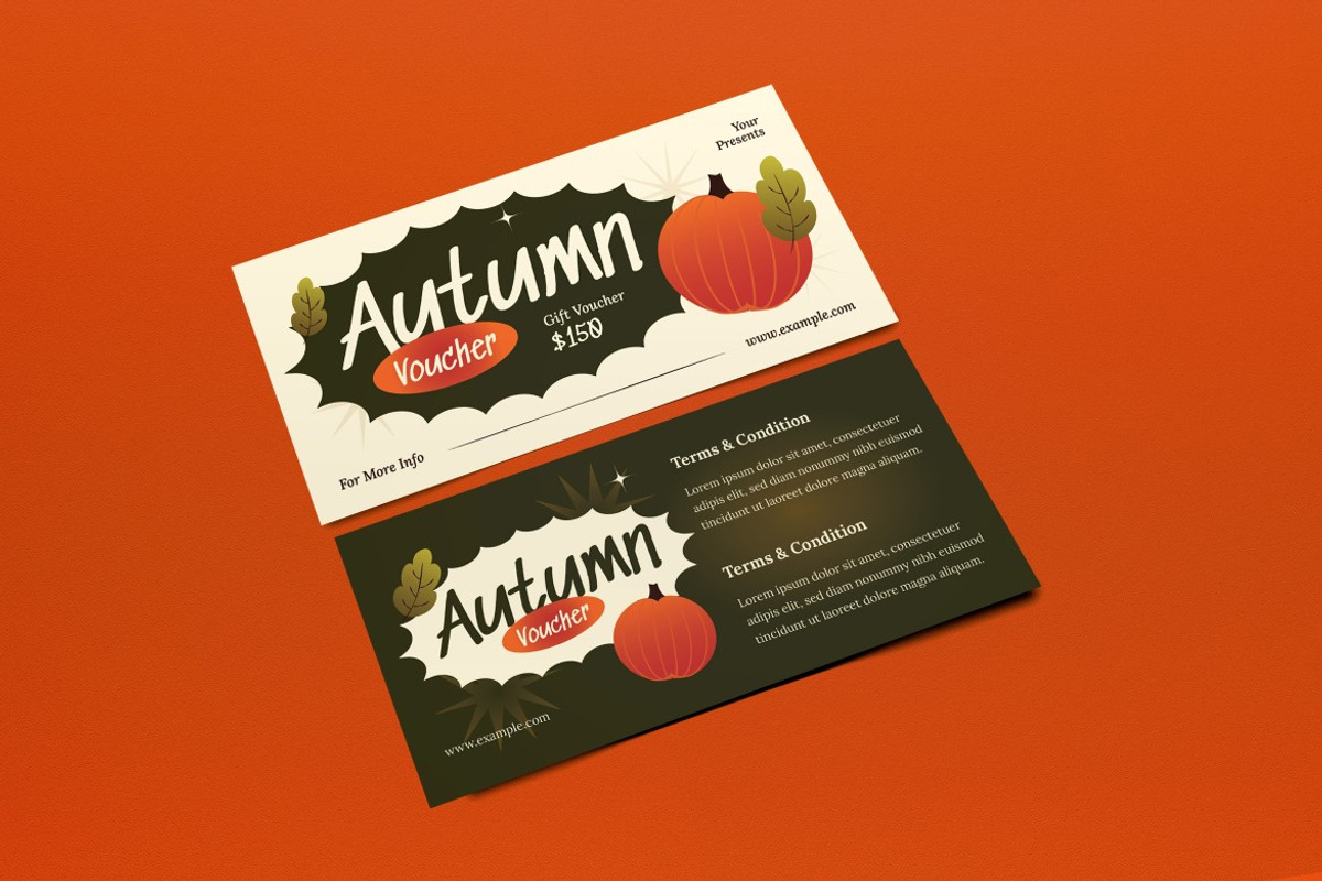 Cream Quirky Autumn Sale Voucher preview 2