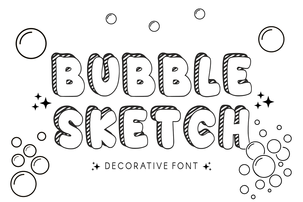 Bubble Sketch - Playful Hand-Draw, a Font by KiddoGlyphs Studio (Photo 1 of 3)