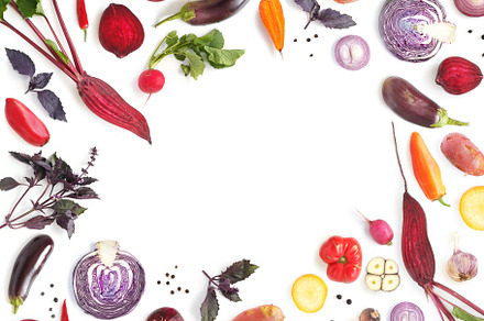 Frame of vegetables