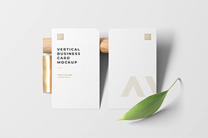 Vertical Business Card Mockup, an Advertising Mockup by zpackcreative