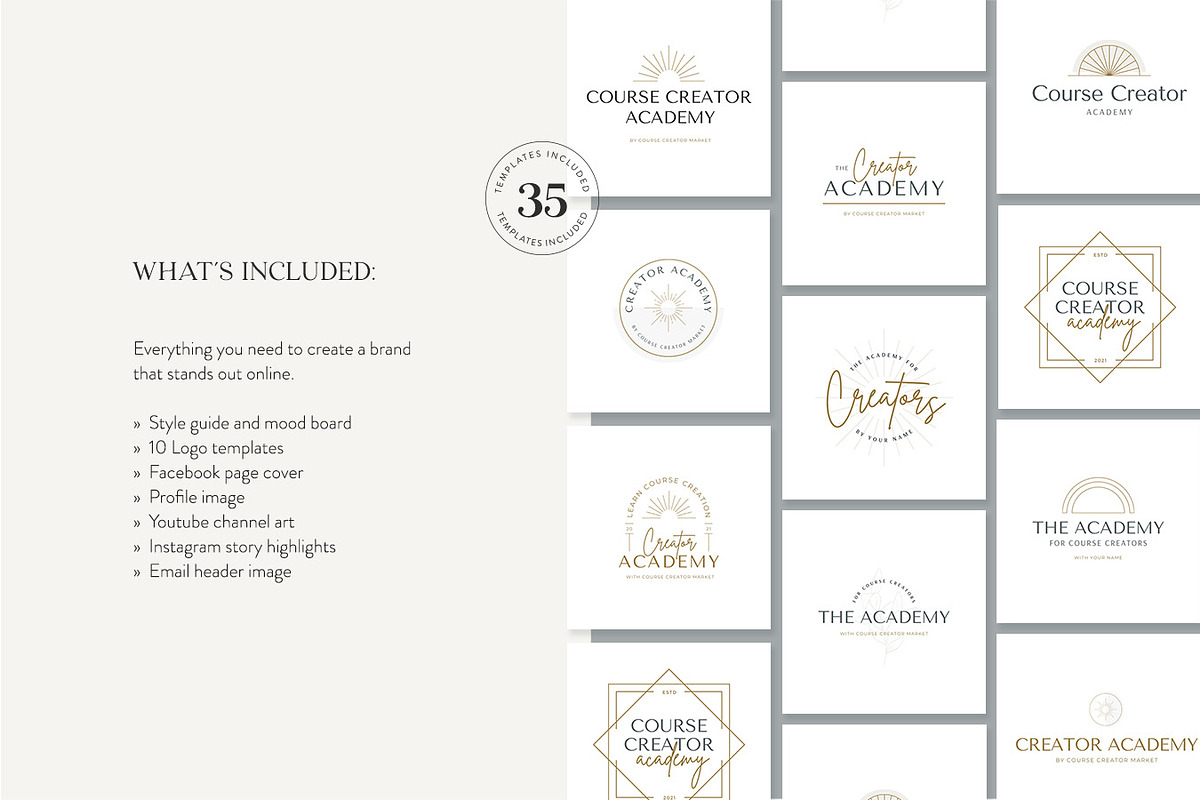 Neutral Logo & Branding Kit, a Branding & Logo Template by Jessica Rea (Photo 2 of 4)