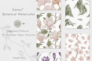 Kanso Botanical Japandi Watercolor, a Pattern Graphic by mila_leev (Thumbnail 1 of 15)