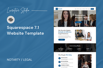 Notary Squarespace Website Template