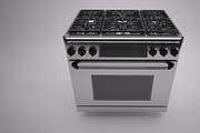 36 inch gas range cooker, a Furniture 3D Model by kjpargeterimages (Thumbnail 6 of 12)