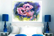Watercolor Poppies Flowers Art, a Decorative Illustration by MaryAmi (Thumbnail 3 of 3)