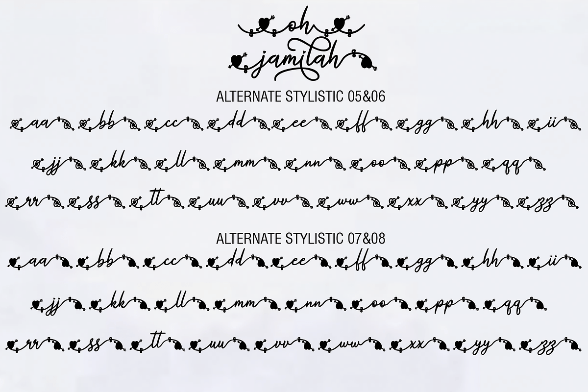 oh jamilah, a Script Font by Naqsya.Co (Photo 9 of 11)