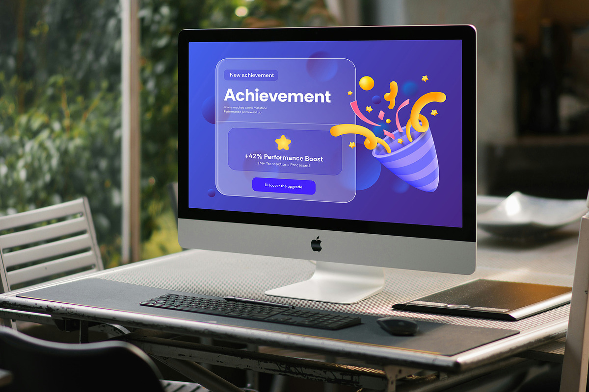 Modern 3D Achievement Banner, an Object Graphic by Creative Graphics (Photo 3 of 3)