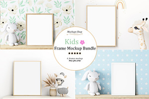 Frame Mockup Bundle Kids  - 52, a Print Template by Mockup Shop