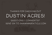 Dustin Acres, a Script Font by Graticle (Thumbnail 7 of 7)