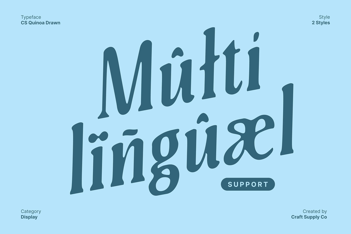 CS Quinoa Drawn, a Serif Font by Craft Supply Co. (Photo 7 of 8)