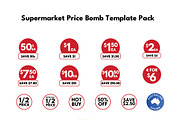 Supermarket Price Bomb Template Pack, a Marketing Template by Brand & Basket (Thumbnail 2 of 2)