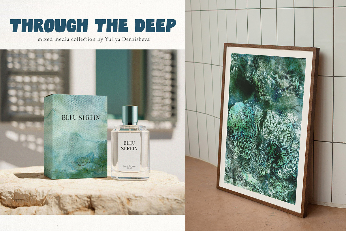 Ocean watercolor background animals, a Background Graphic by Yuliya Derbisheva (Photo 3 of 15)