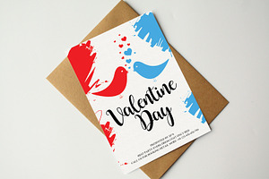 Valentine Day Greeting Card Template