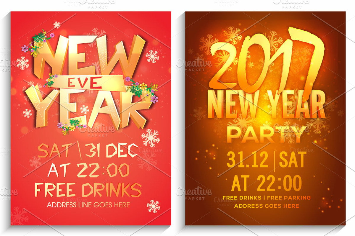 New Year Party Flyers Bundle - Vol 1, a Flyer Template by Allies Interactive (Photo 3 of 7)