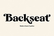 Backseat - Serif Typeface, a Serif Font by Brand Type (Thumbnail 1 of 8)