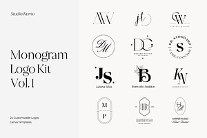 Monogram Logo Kit Templates Vol.1