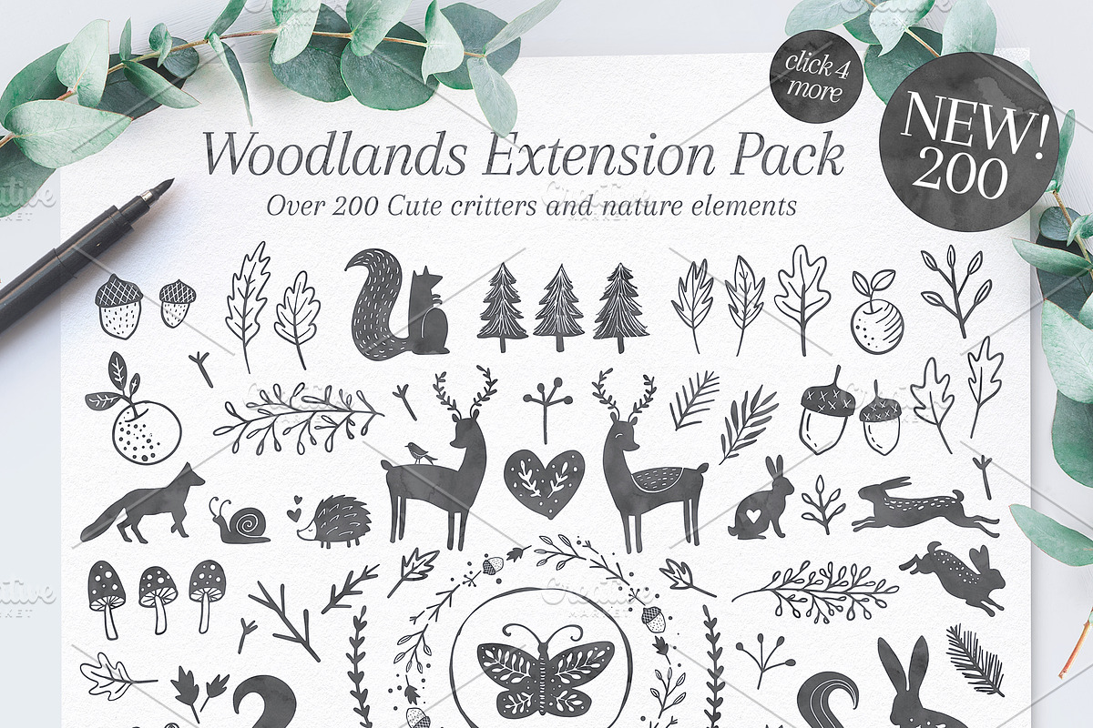 Poppit & Finch Fonts & Illustrations preview 3