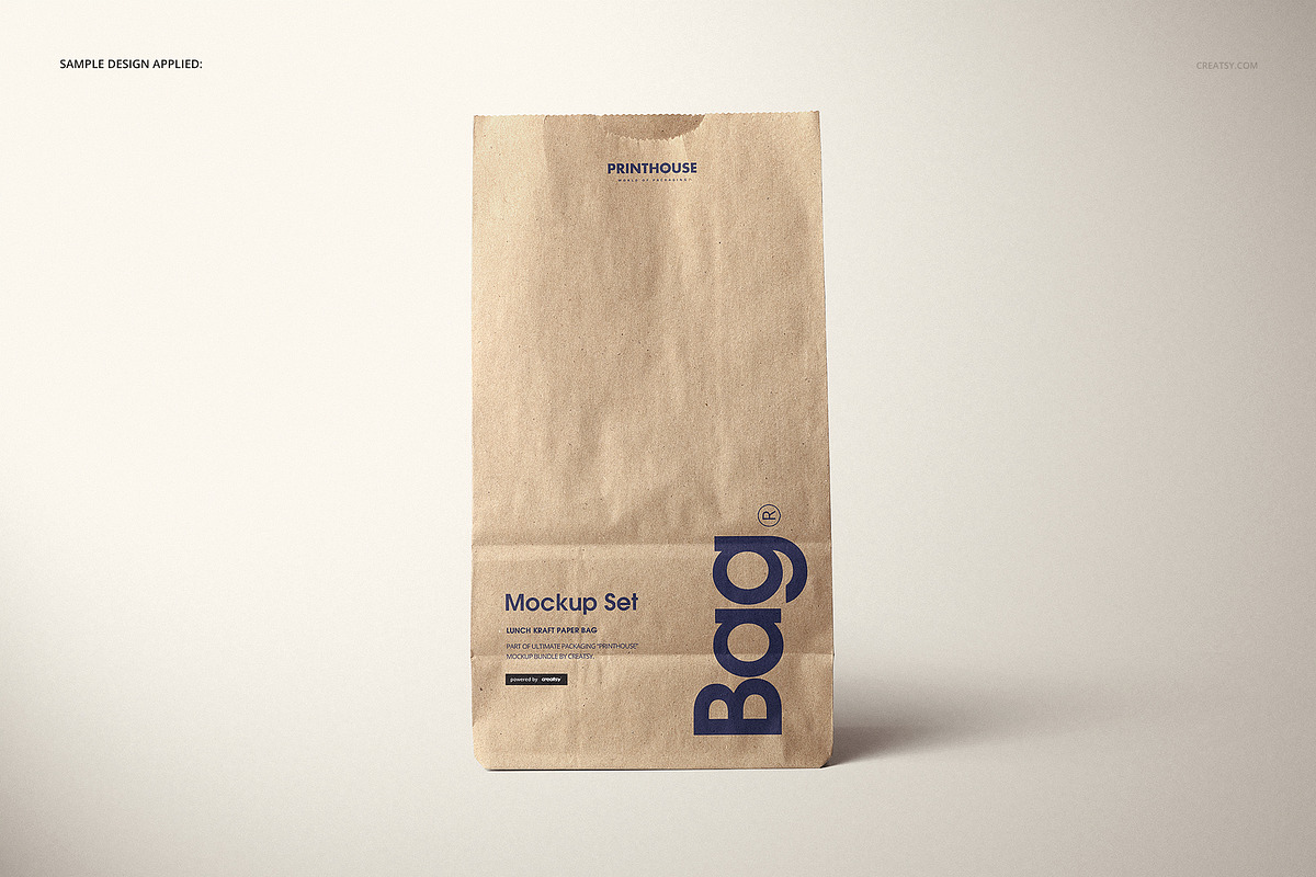 Lunch Kraft Paper Bag Mockup Set, a Household Mockup by creatsy5 (Photo 6 of 13)