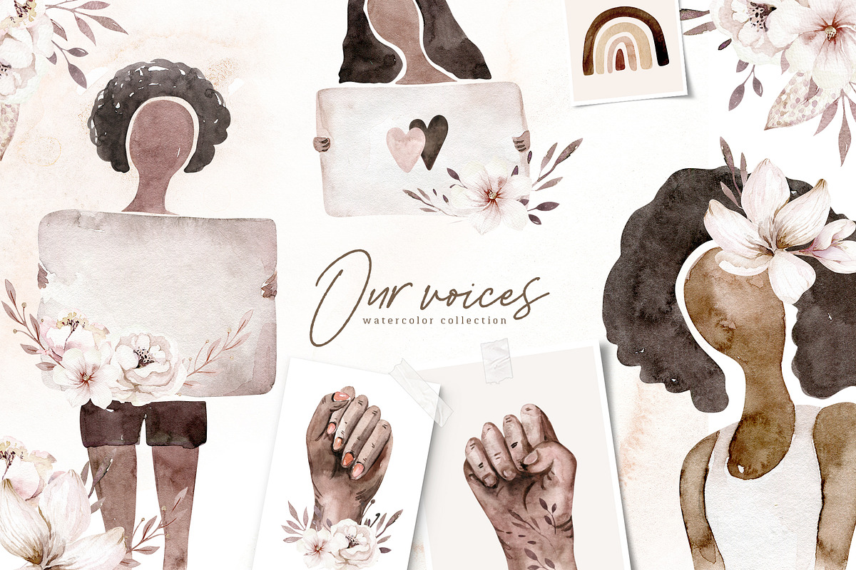 Our voices watercolor collection, an Illustration by Peace ART (Photo 1 of 13)
