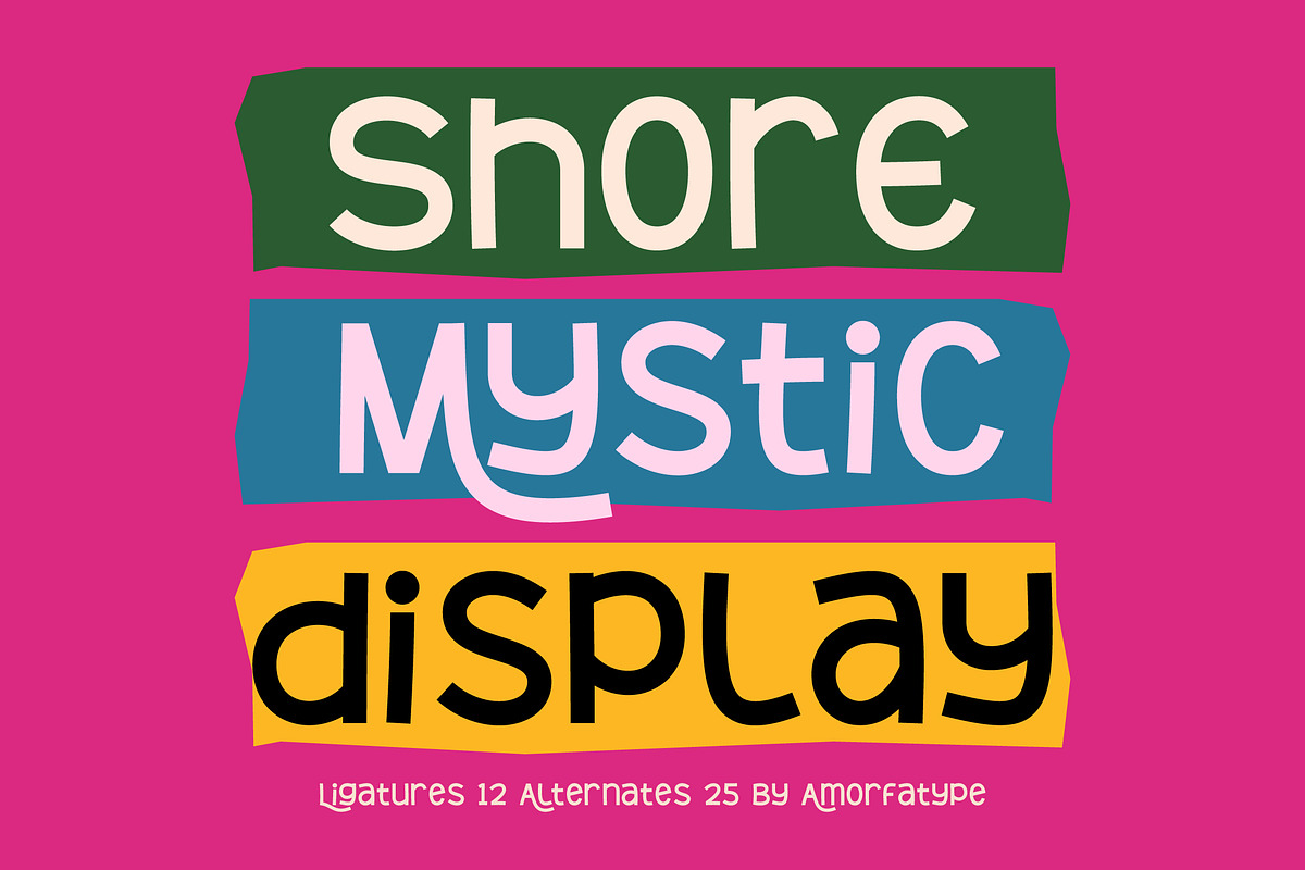 Shore Mystic A Playful Quirky Font, a Sans Serif Font by AmorfaType (Photo 1 of 11)