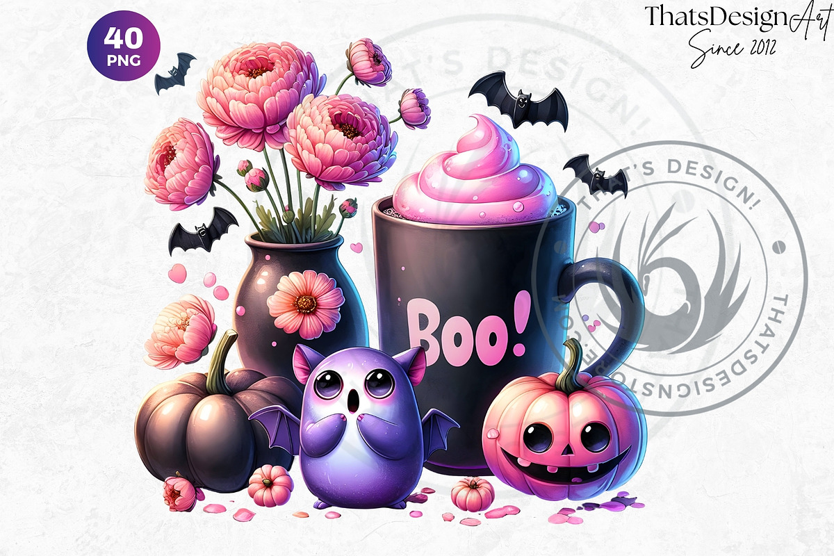 Pastel Goth Halloween Drinks PNG, a Seasonal Illustration by ThatsDesignArt (Photo 6 of 10)