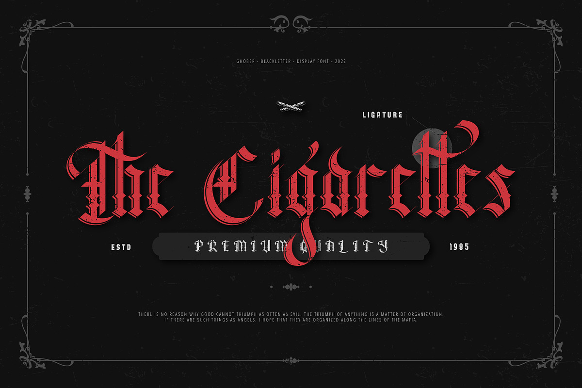 Ghober Display Blackletter, a Blackletter Font by infernostudio3 (Photo 8 of 13)