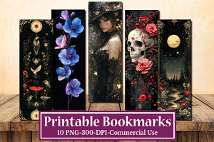 Fantasy Printable Bookmarks, an Illustration by Rose Art