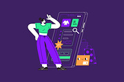 Online shopping & delivery concepts, a Person Illustration by PaperTrident (Thumbnail 5 of 11)