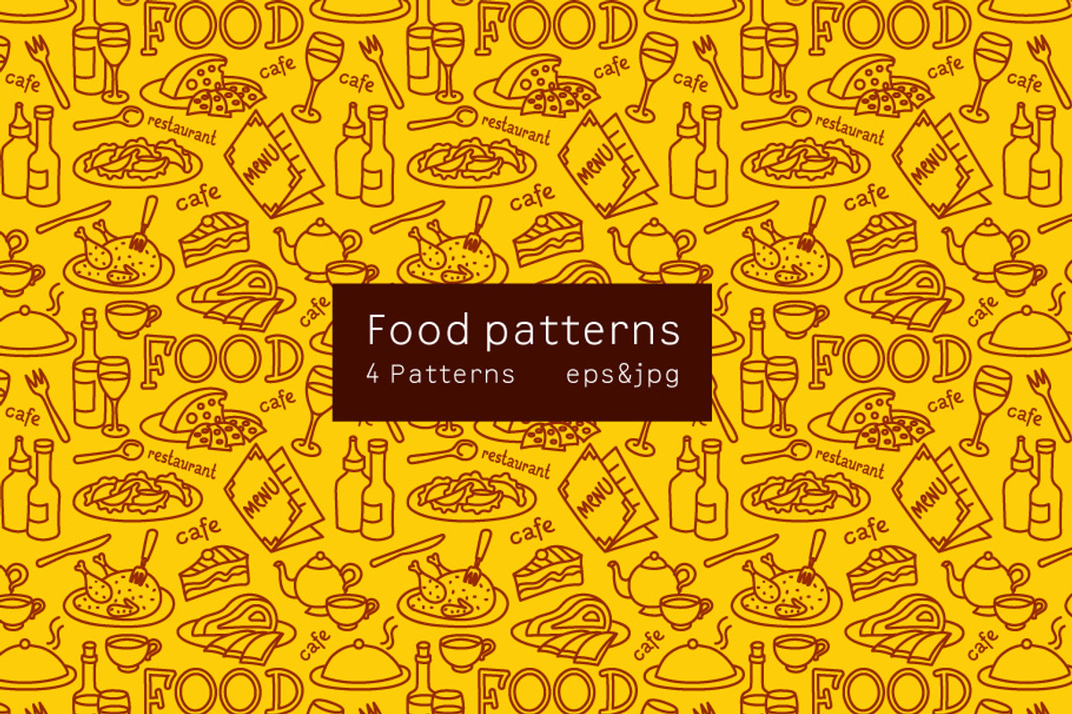 Food seamless patterns, a Pattern Graphic by Oleg Tokarev Art (Photo 5 of 5)