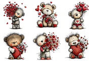 Whimsical Valentine Teddy Bear Clipa, an Illustration by Dream Creation (Thumbnail 6 of 7)