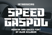 Speed Gaspol, a Sans Serif Font by alon kelakon (Thumbnail 1 of 6)