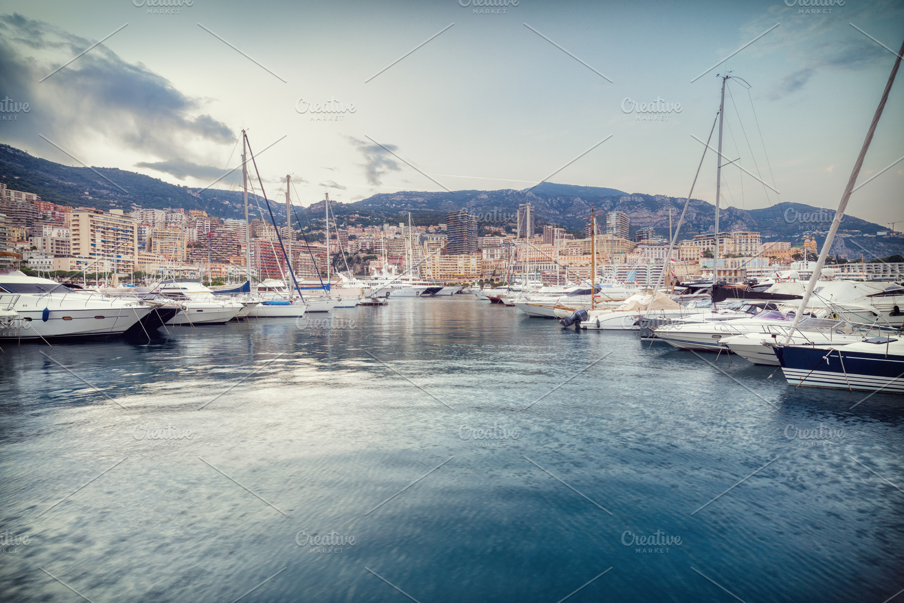 Yachts moored in monaco stock photo containing monaco and promenade, an Architecture Photo by sweet spot